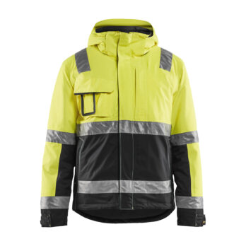 Veste hiver haute-visibilité stretch Jaune fluo/Noir