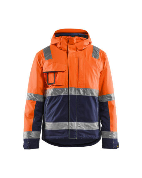 Veste hiver haute-visibilité stretch Orange fluo/Marine