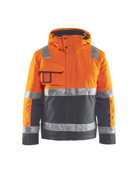 Veste hiver haute-visibilité stretch Orange fluo/Gris anthracite