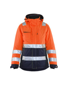 Veste doublée HV FEMME Orange fluo/Marine