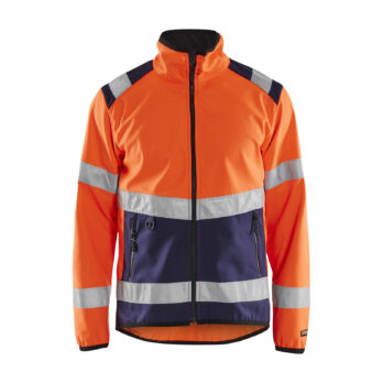 Veste softshell Haute-visibilité Orange fluo/Marine