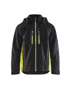 Veste doublée technique Noir/Jaune fluo