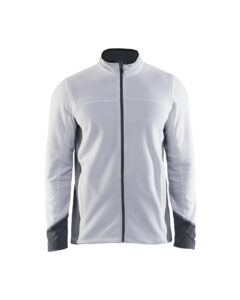 Veste micropolaire Blanc/Gris clair