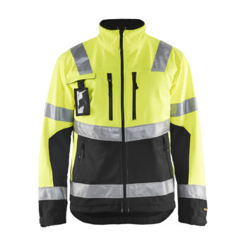 Veste Softshell haute visibilité Jaune fluo/Noir