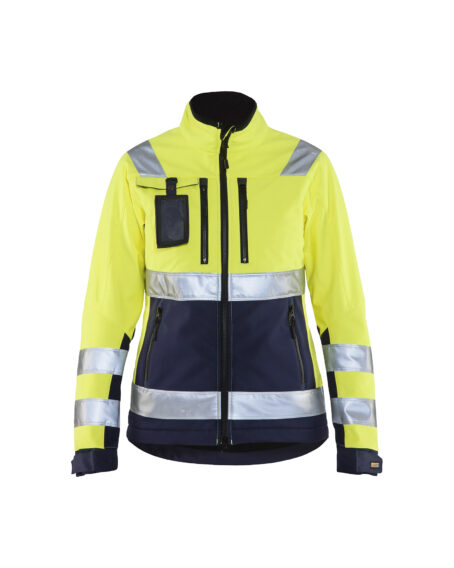 veste softshell HV femme Jaune fluo/Marine