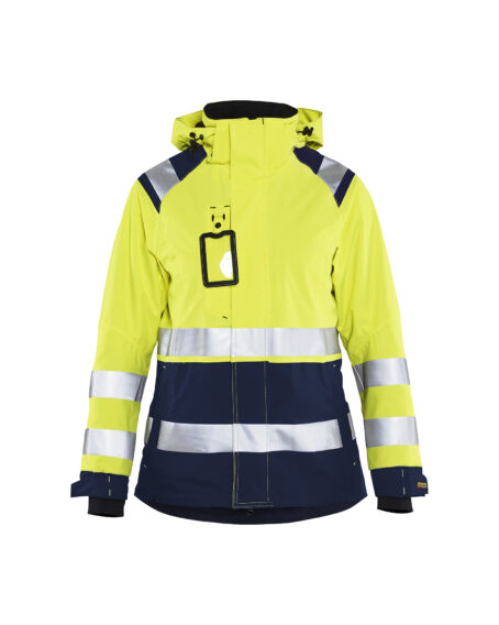 Veste hardshell haute-visibilité femme Jaune fluo/Marine