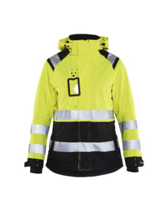 Veste hardshell haute-visibilité femme Jaune fluo/Noir