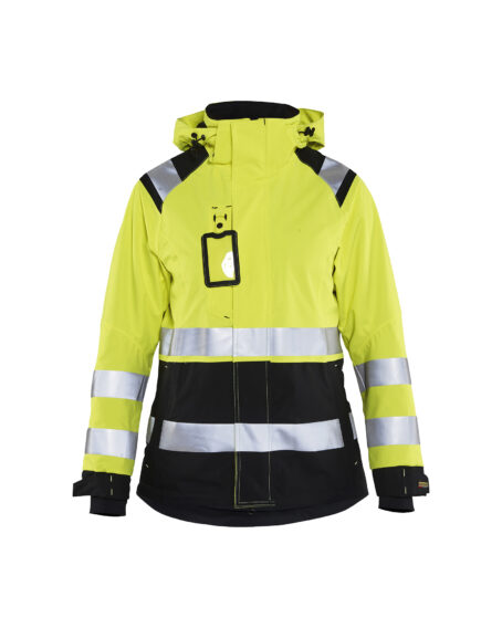 Veste hardshell haute-visibilité femme Jaune fluo/Noir