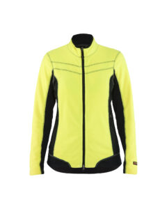 Veste micropolaire femme Jaune fluo/Noir