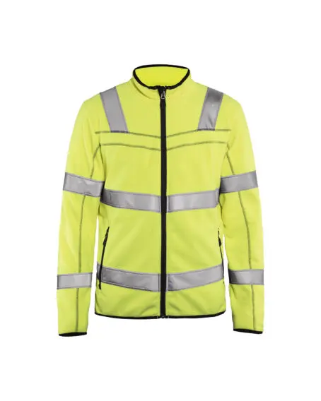 Veste micropolaire Haute-visbilité Jaune fluo