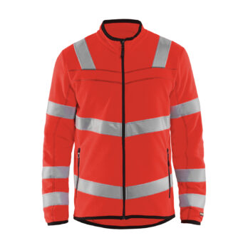 Veste micropolaire Haute-visbilité Rouge fluo