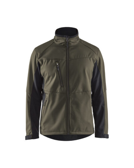 Veste Softshell Vert Kaki/Noir