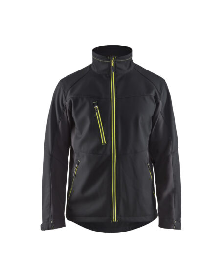 Veste Softshell Noir/Jaune fluo