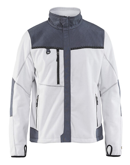 Veste polaire coupe-vent Blanc/Gris clair