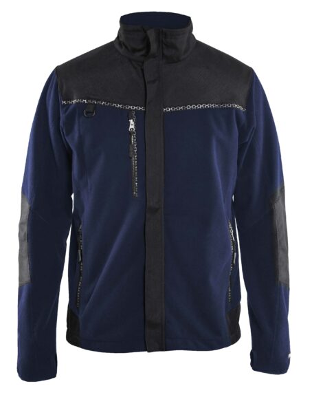 Veste polaire coupe-vent Marine/Noir