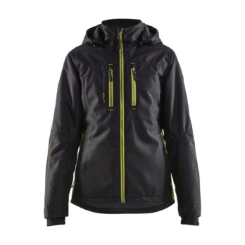 Veste unite doublée FEMME Noir/Jaune fluo