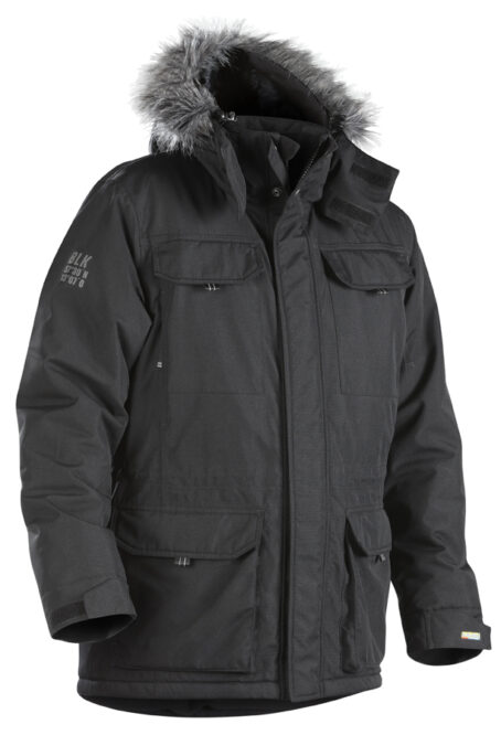 Parka hiver avec capuche à poil Noir