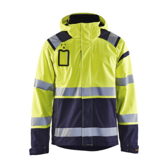 Veste hardshell stretch 2D haute-visibilité Jaune fluo/Marine