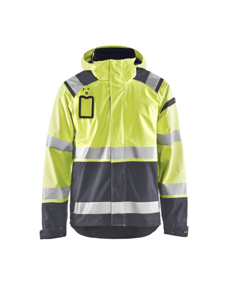 Veste hardshell stretch 2D haute-visibilité Jaune fluo/Gris moyen