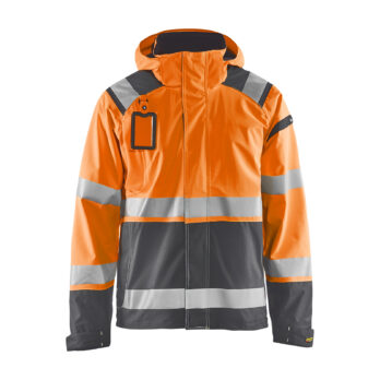 Veste hardshell stretch 2D haute-visibilité Orange fluo/Gris anthracite