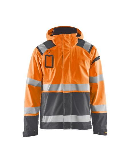 Veste hardshell stretch 2D haute-visibilité Orange fluo/Gris anthracite