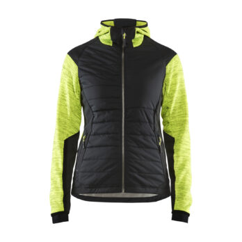 Veste hybride femme Jaune fluo/Noir