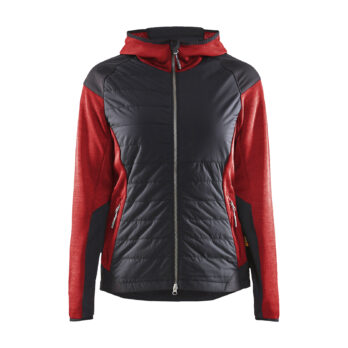 Veste hybride femme Rouge/Noir