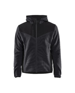 Veste tricotée avec softshell Gris anthracite/Noir