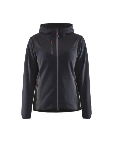 Veste tricotée femme Marine foncé/Noir