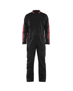 Combinaison industrie stretch 2D Noir/Rouge