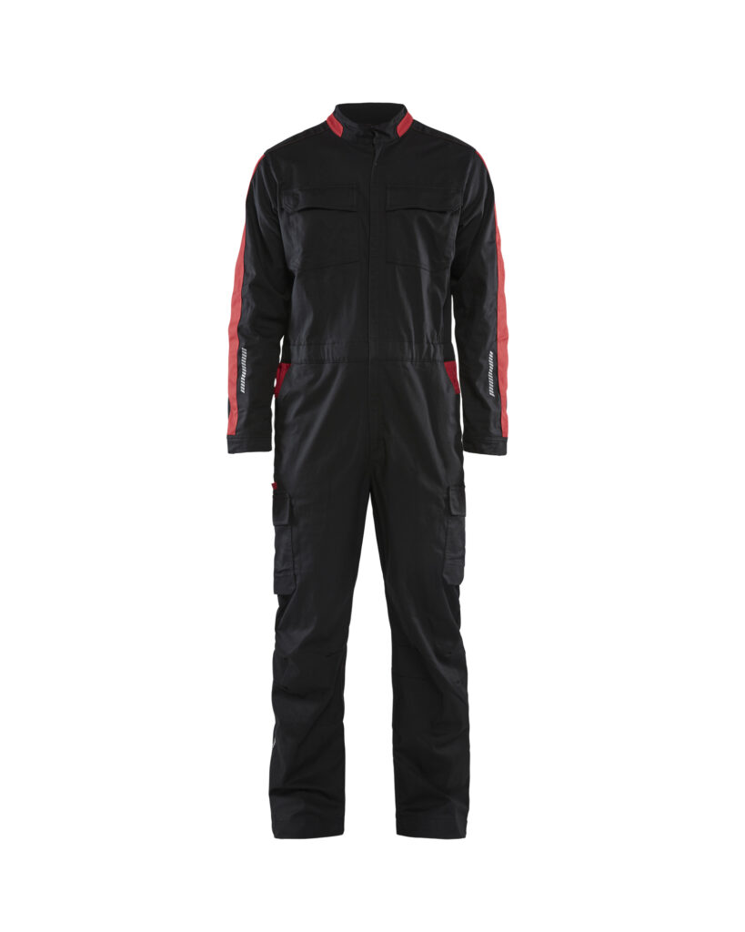 Combinaison industrie stretch 2D Noir/Rouge