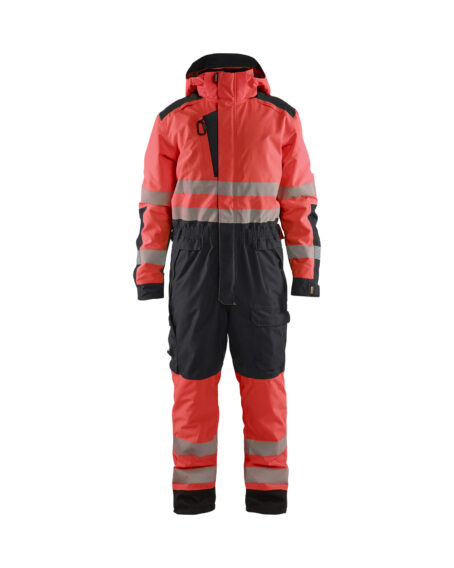 Hi-vis winter overall Rouge/Noir