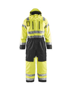 Combinaison hiver manches longues haute visibilité Jaune fluo/Noir