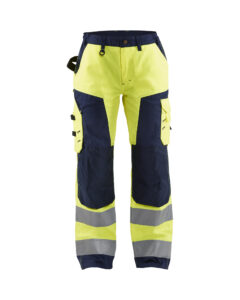 PANTALON Haute-visibilité FEMME Jaune fluo/Marine