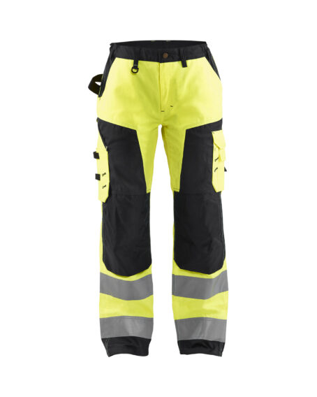 PANTALON Haute-visibilité FEMME Jaune fluo/Noir