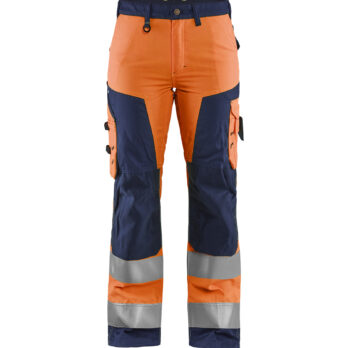 PANTALON Haute-visibilité FEMME Orange fluo/Marine