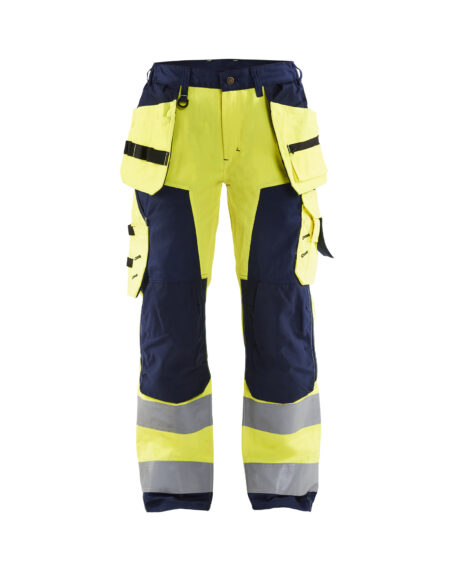 PANTALON Haute-visibilité FEMME Jaune fluo/Marine