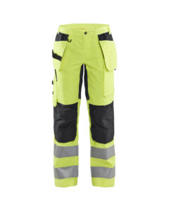 Pantalon haute visibilité +stretch femme Jaune fluo/Noir