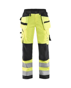 Pantalon Softshell Haute-visibilité Femme Jaune fluo/Noir