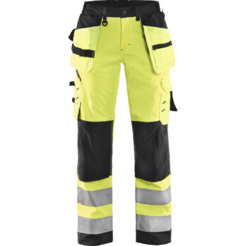 Pantalon Softshell Haute-visibilité Femme Jaune fluo/Noir