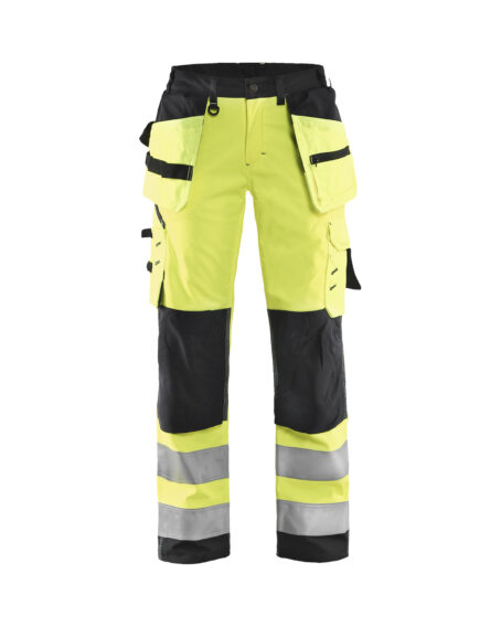 Pantalon Softshell Haute-visibilité Femme Jaune fluo/Noir