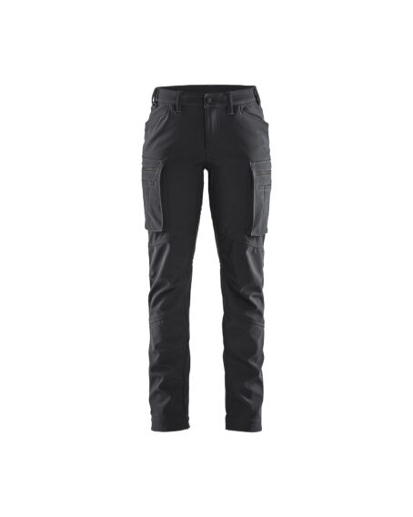 Pantalon maintenance hiver softshell femme Noir