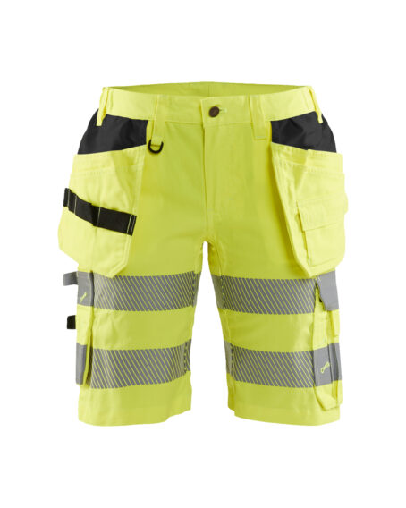 Short haute-visibilité +stretch femme Jaune fluo