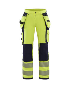 Pantalon stretch 4D HV FEMME Jaune fluo/Marine