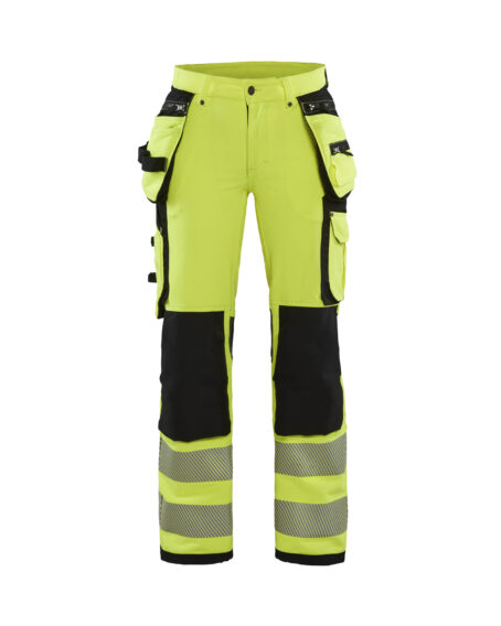 Pantalon stretch 4D HV FEMME Jaune fluo/Noir