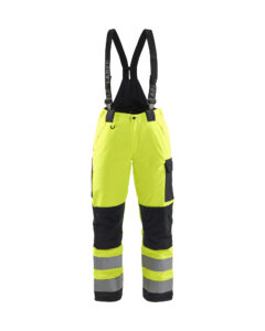 Pantalon hiver à bretelles HV Femme Jaune fluo/Noir