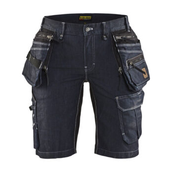 Short X1900 artisan denim stretch 2D femme Marine/Noir