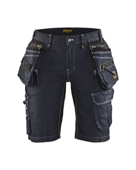 Short X1900 artisan denim stretch 2D femme Marine/Noir