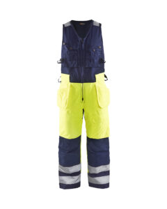 Combinaison hiver sans manches haute visibilité Jaune fluo/Marine