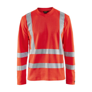 T-shirt manches longues anti-UV HV Rouge fluo